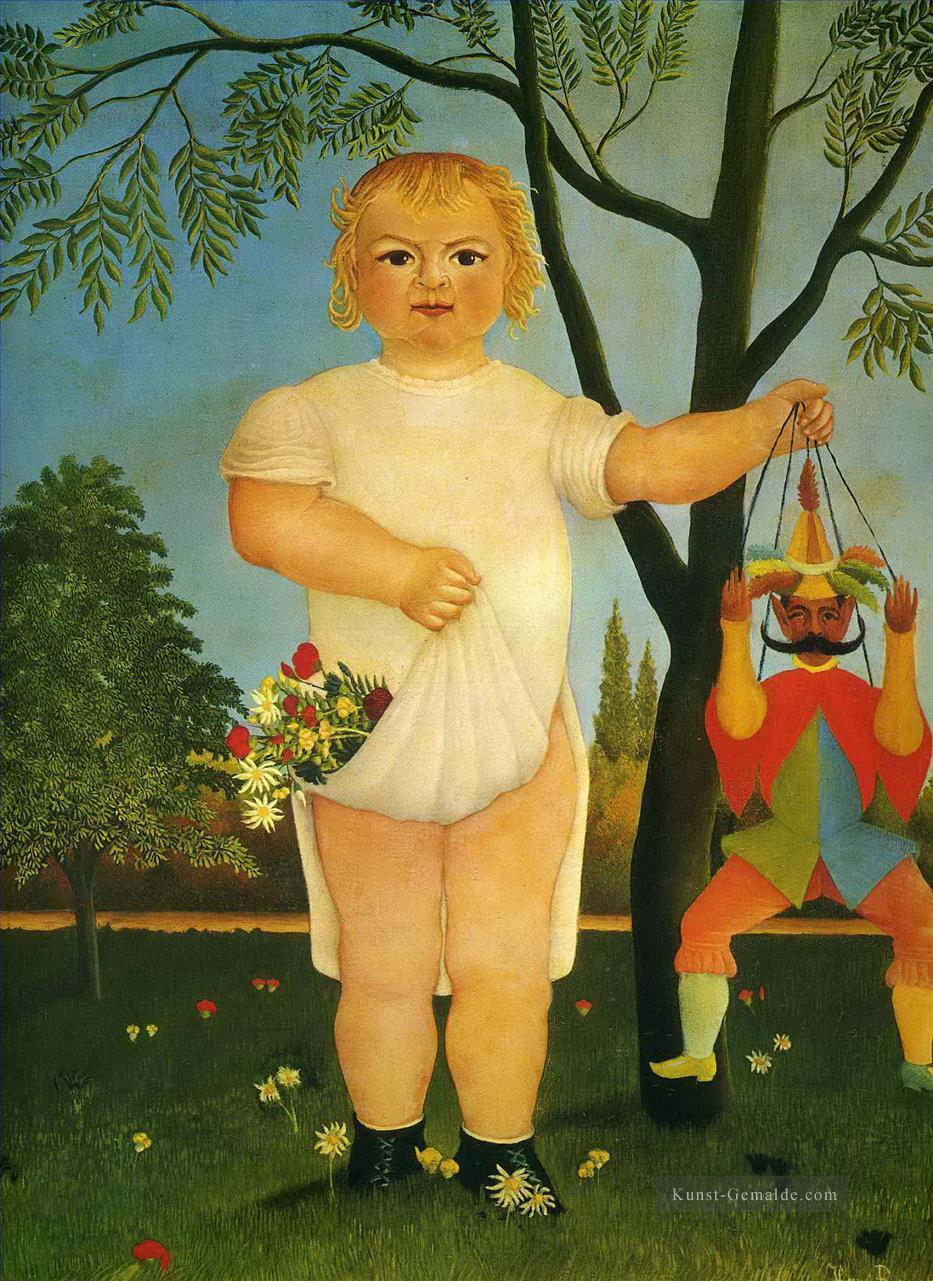 Kind mit einer Marionette Henri Rousseau Post Impressionismus Naive Primitivismus Ölgemälde